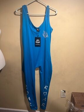 Roar Bright Turquoise Athletic One-Piece Jumpsuit